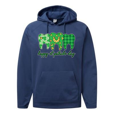 Dental St PatrickS Day Dentist Great Gift Performance Fleece Hoodie