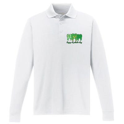 Dental St PatrickS Day Dentist Great Gift Performance Long Sleeve Polo