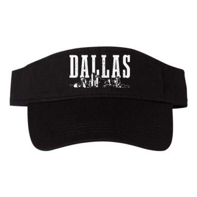 Dallas Skyline Pride Vintage Dallas Texas Valucap Bio-Washed Visor