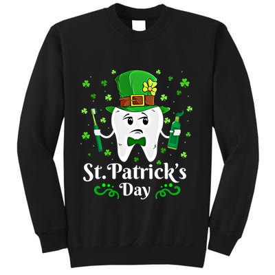 Dentist St PatrickS Day Funny Leprechaun Tooth Dental Gift Sweatshirt
