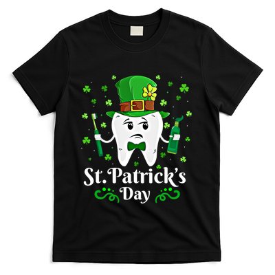 Dentist St PatrickS Day Funny Leprechaun Tooth Dental Gift T-Shirt