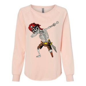 Dabbing Skeleton Pirate Halloween Jolly Roger Pirate Womens California Wash Sweatshirt