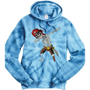 Dabbing Skeleton Pirate Halloween Jolly Roger Pirate Tie Dye Hoodie