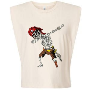 Dabbing Skeleton Pirate Halloween Jolly Roger Pirate Garment-Dyed Women's Muscle Tee