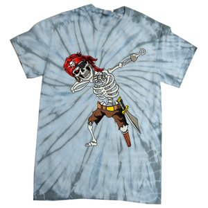 Dabbing Skeleton Pirate Halloween Jolly Roger Pirate Tie-Dye T-Shirt