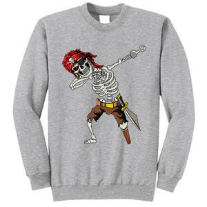 Dabbing Skeleton Pirate Halloween Jolly Roger Pirate Tall Sweatshirt