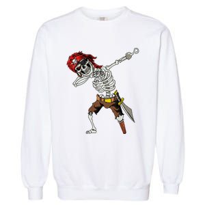 Dabbing Skeleton Pirate Halloween Jolly Roger Pirate Garment-Dyed Sweatshirt