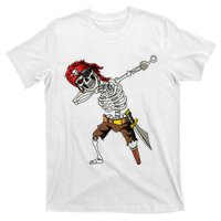 Dabbing Skeleton Pirate Halloween Jolly Roger Pirate T-Shirt