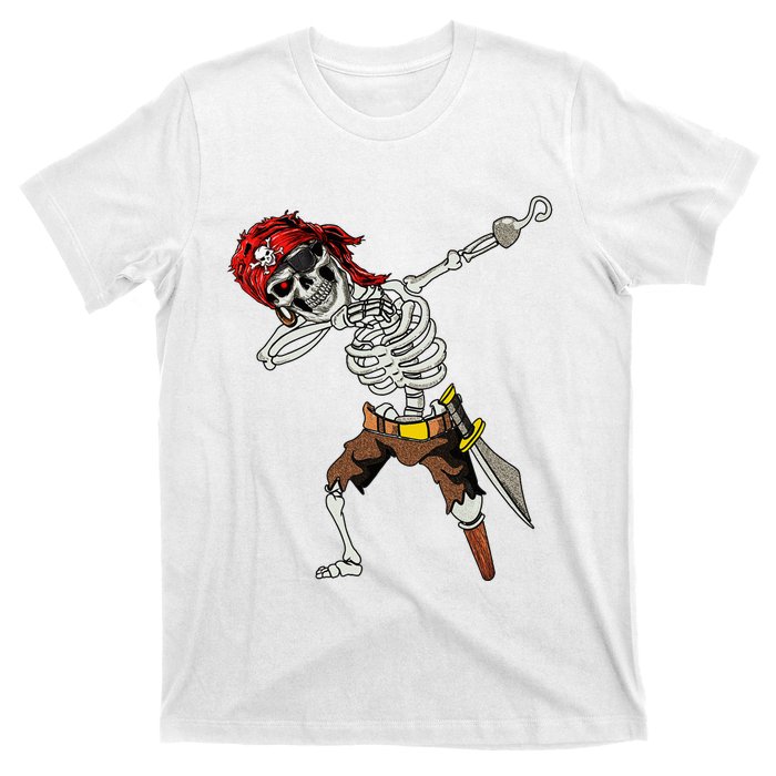 Dabbing Skeleton Pirate Halloween Jolly Roger Pirate T-Shirt