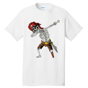 Dabbing Skeleton Pirate Halloween Jolly Roger Pirate Tall T-Shirt