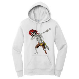 Dabbing Skeleton Pirate Halloween Jolly Roger Pirate Women's Pullover Hoodie