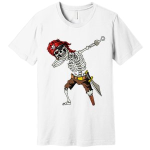 Dabbing Skeleton Pirate Halloween Jolly Roger Pirate Premium T-Shirt