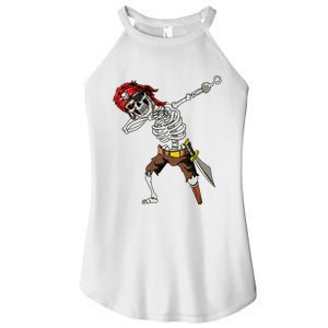 Dabbing Skeleton Pirate Halloween Jolly Roger Pirate Women's Perfect Tri Rocker Tank