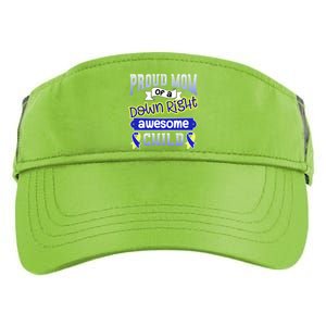 Down Syndrome Quote Mom Support Awesome Ribbon Gift Adult Drive Performance Visor