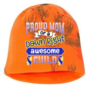 Down Syndrome Quote Mom Support Awesome Ribbon Gift Kati - Camo Knit Beanie