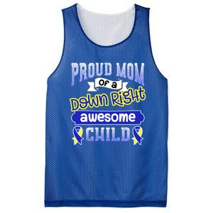 Down Syndrome Quote Mom Support Awesome Ribbon Gift Mesh Reversible Basketball Jersey Tank