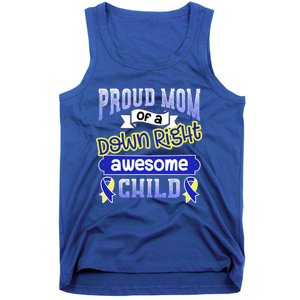 Down Syndrome Quote Mom Support Awesome Ribbon Gift Tank Top