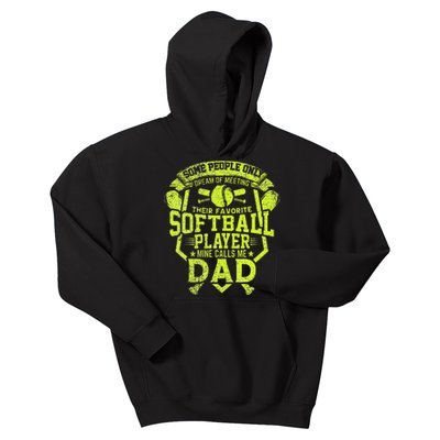 Dad Softball Quote Baller's Daddy Design Sports Humor Kids Hoodie