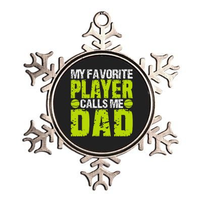 Dad Softball Quote Baller's Or Catcher Father Humor Design Metallic Star Ornament