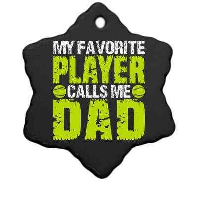 Dad Softball Quote Baller's Or Catcher Father Humor Design Ceramic Star Ornament