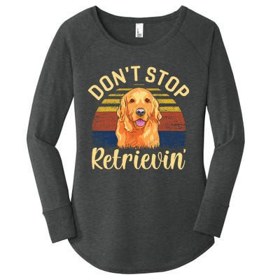 DonT Stop Retrieving Cute Golden Dog Owner. Women's Perfect Tri Tunic Long Sleeve Shirt