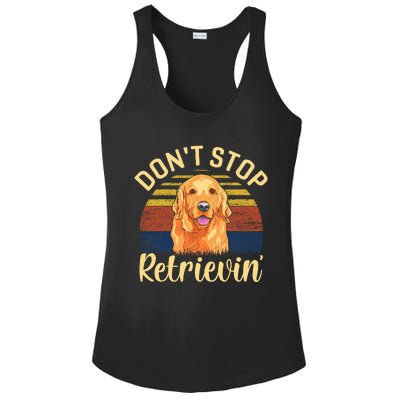 DonT Stop Retrieving Cute Golden Dog Owner. Ladies PosiCharge Competitor Racerback Tank