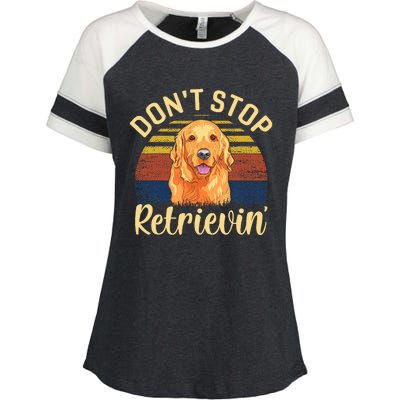 DonT Stop Retrieving Cute Golden Dog Owner. Enza Ladies Jersey Colorblock Tee