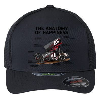 Dirttrack Sprintcars Racing Anatomy Lover Gift Gift Flexfit Unipanel Trucker Cap