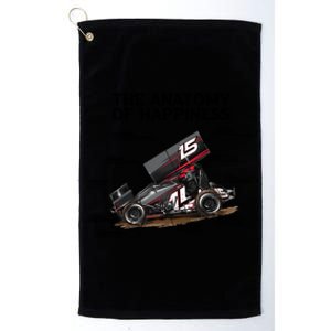 Dirttrack Sprintcars Racing Anatomy Lover Gift Gift Platinum Collection Golf Towel