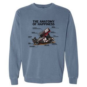 Dirttrack Sprintcars Racing Anatomy Lover Gift Gift Garment-Dyed Sweatshirt