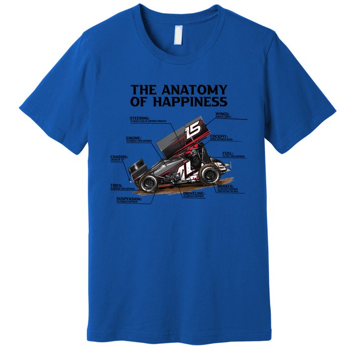 Dirttrack Sprintcars Racing Anatomy Lover Gift Gift Premium T-Shirt