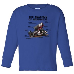 Dirttrack Sprintcars Racing Anatomy Lover Gift Gift Toddler Long Sleeve Shirt