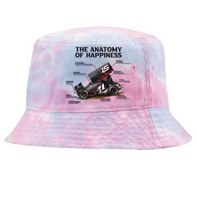 Dirttrack Sprintcars Racing Anatomy Lover Gift Gift Tie-Dyed Bucket Hat