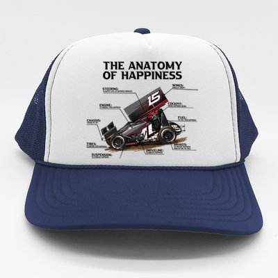 Dirttrack Sprintcars Racing Anatomy Lover Gift Gift Trucker Hat