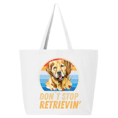 Don´t Stop Retrieving Golden Retriever Dog Retro Vintage Gift 25L Jumbo Tote