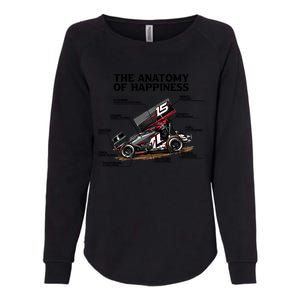 Dirttrack Sprintcars Racing Anatomy Lover Gift Gift Womens California Wash Sweatshirt