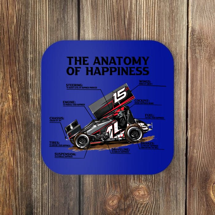 Dirttrack Sprintcars Racing Anatomy Lover Gift Gift Coaster