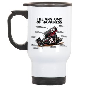 Dirttrack Sprintcars Racing Anatomy Lover Gift Gift Stainless Steel Travel Mug