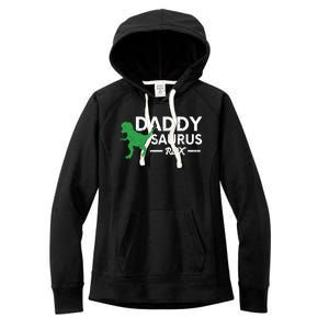 Daddy Saurus Rex Funny Coolest Dad Gift Women's Fleece Hoodie