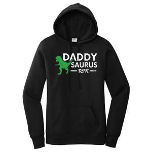 Daddy Saurus Rex Funny Coolest Dad Gift Women's Pullover Hoodie