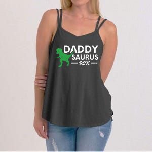 Daddy Saurus Rex Funny Coolest Dad Gift Women's Strappy Tank