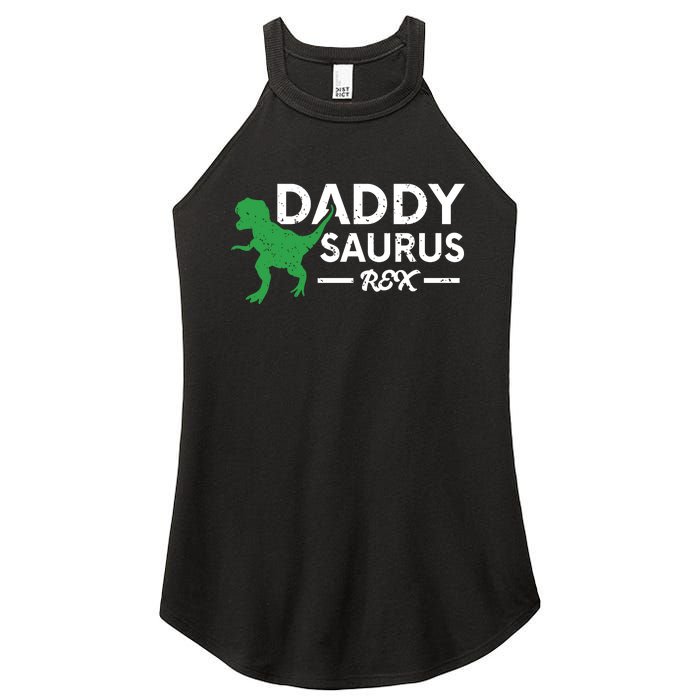 Daddy Saurus Rex Funny Coolest Dad Gift Women's Perfect Tri Rocker Tank