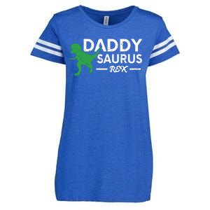 Daddy Saurus Rex Funny Coolest Dad Gift Enza Ladies Jersey Football T-Shirt