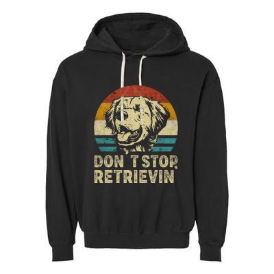 Don´t stop Retrieving Golden Retriever Dog retro vintage Garment-Dyed Fleece Hoodie