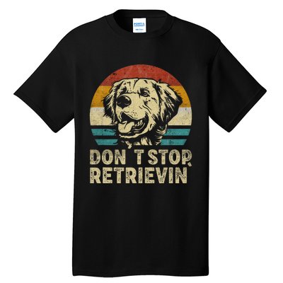 Don´t stop Retrieving Golden Retriever Dog retro vintage Tall T-Shirt