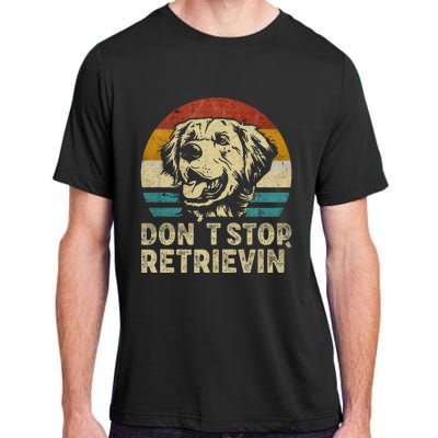 Don´t stop Retrieving Golden Retriever Dog retro vintage Adult ChromaSoft Performance T-Shirt