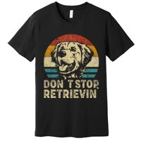 Don´t stop Retrieving Golden Retriever Dog retro vintage Premium T-Shirt