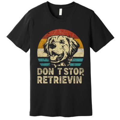 Don´t stop Retrieving Golden Retriever Dog retro vintage Premium T-Shirt