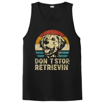 Don´t stop Retrieving Golden Retriever Dog retro vintage PosiCharge Competitor Tank