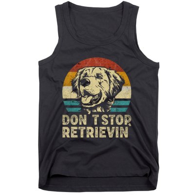 Don´t stop Retrieving Golden Retriever Dog retro vintage Tank Top